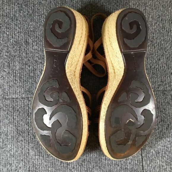 Clarks leather strap wedge sandals women’s size 6.5 - Picture 7 of 9